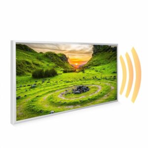 595×995 Mysterious Cairn Picture NXT Gen Infrared Heating Panel 580W – Electric Wall Panel Heater