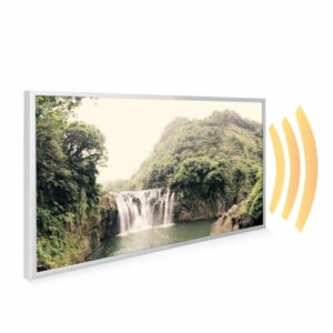 595×995 Forest Waterfall Picture NXT Gen Infrared Heating Panel 580W – Electric Wall Panel Heater