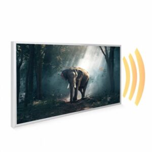 595×995 Jungle Elephant Picture NXT Gen Infrared Heating Panel 580W – Electric Wall Panel Heater