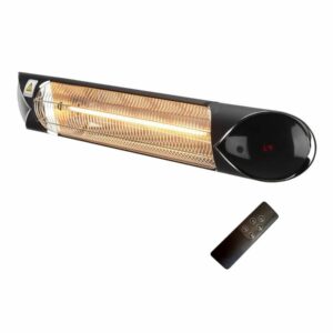 2000W EQ Heat Electric Bar Patio Heater Black With Remote Control