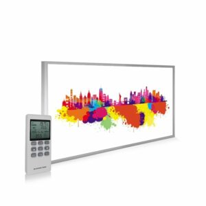 595×995 New York Skyline Splash Picture NXT Gen Infrared Heating Panel 580W – Electric Wall Panel Heater