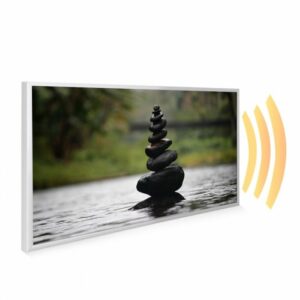 595×995 Water Pebbles Picture NXT Gen Infrared Heating Panel 580W – Electric Wall Panel Heater