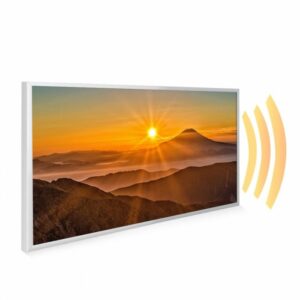 595×995 Sunset Mountains Image NXT Gen Infrared Heating Panel 580W – Electric Wall Panel Heater