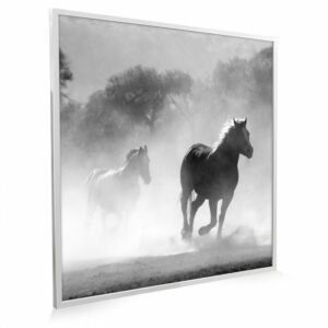 595×595 Galloping Stallions Picture NXT Gen Infrared Heating Panel 350W – Electric Wall Panel Heater