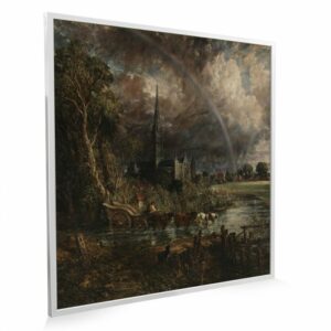 595×595 Salisbury Cathedral From The Meadows Picture NXT Gen Infrared Heating Panel 350W – Electric Wall Panel Heater