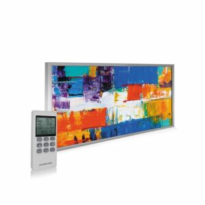 595×1195 Abstract Paint Image NXT Gen Infrared Heating Panel 700W – Electric Wall Panel Heater