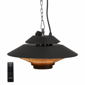 1500W EQ Heat Electric Hanging Patio Heater Black With Remote