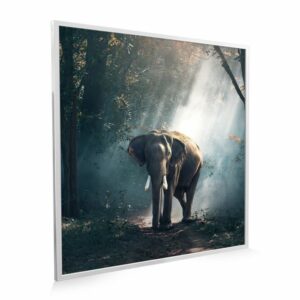 595×595 Jungle Elephant Image NXT Gen Infrared Heating Panel 350W – Electric Wall Panel Heater