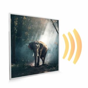 595×595 Jungle Elephant Image NXT Gen Infrared Heating Panel 350W – Electric Wall Panel Heater