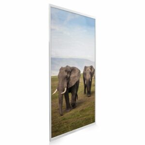 595×1195 Elephants Crossing Picture NXT Gen Infrared Heating Panel 700W – Electric Wall Panel Heater