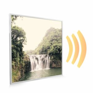 595×595 Forest Waterfall Image NXT Gen Infrared Heating Panel 350W – Electric Wall Panel Heater