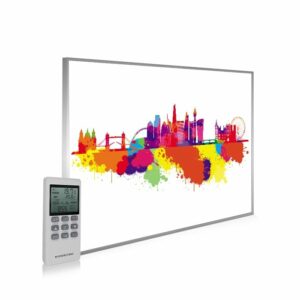 995×1195 London Skyline Splash Picture NXT Gen Infrared Heating Panel 1200W – Electric Wall Panel Heater