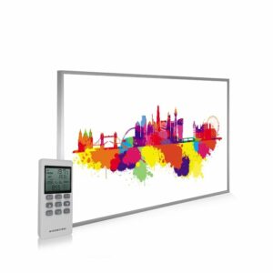 795×1195 London Skyline Splash Picture NXT Gen Infrared Heating Panel 900W – Electric Wall Panel Heater