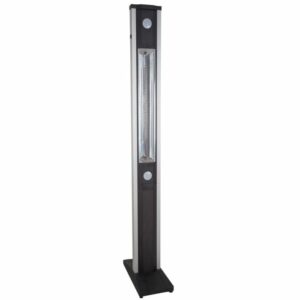 1800W EQ Heat Electric Freestanding Tower Patio Heater Black With Remote & Light