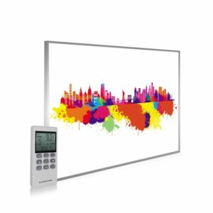 995×1195 New York Skyline Splash Picture NXT Gen Infrared Heating Panel 1200W – Electric Wall Panel Heater