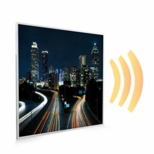 595×595 City Rush NXT Gen Infrared Heating Panel 350W Black Frame – Brand New