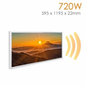 595×1195 Mountain Sunset Picture NXT Gen Infrared Heating Panel 700w – Electric Wall Panel Heater